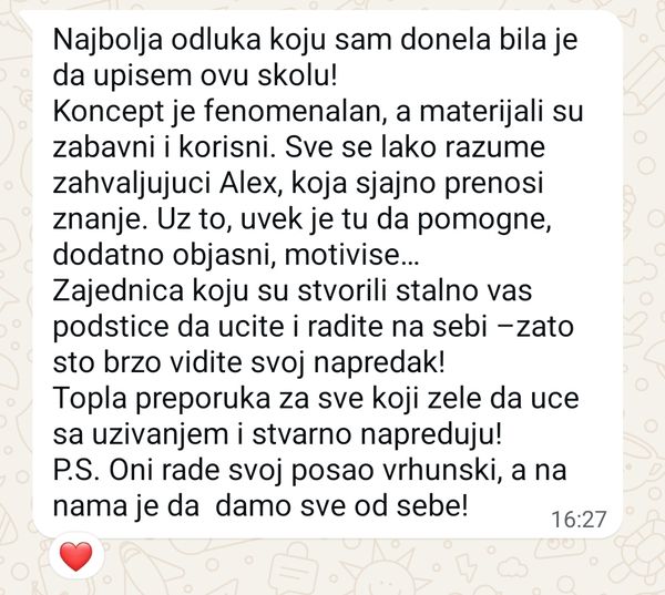 Iskustvo učenika WA 3