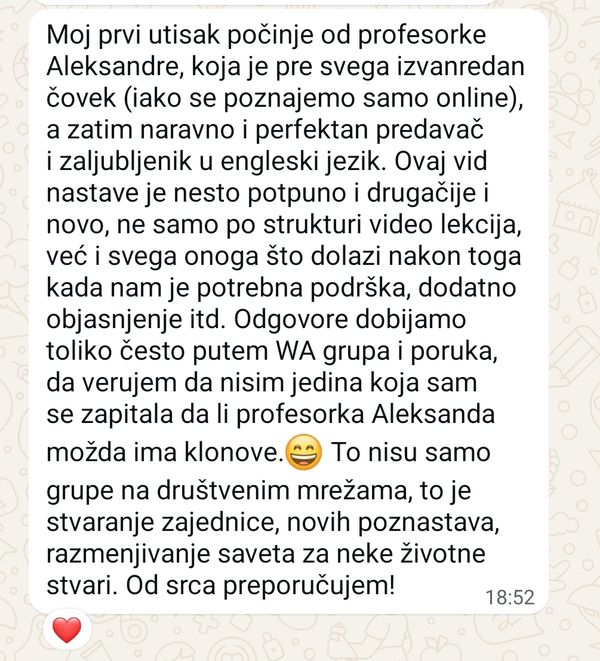 Iskustvo učenika WA 5